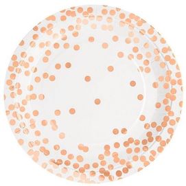 Rose Gold Confetti  - paper plates